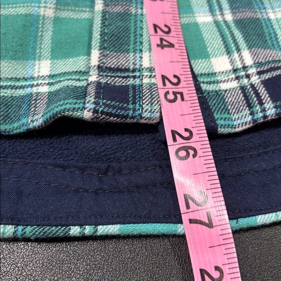 GARAGE Fleece Lined,plaid flannel shacket/top, hip pockets,snap up, heavy,warm - Picture 10 of 11